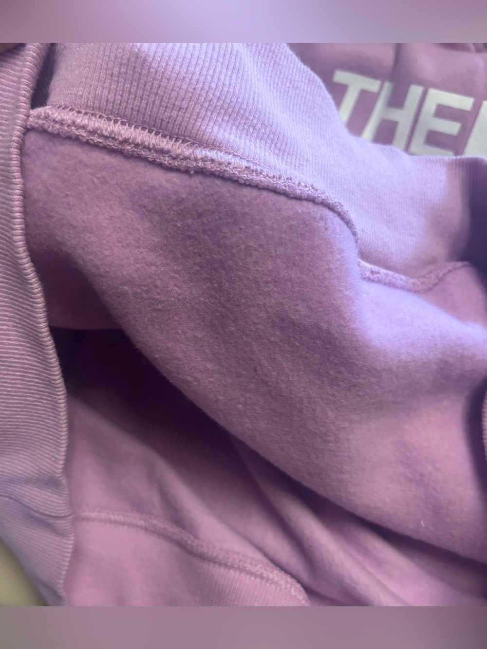 The North Face Womens Half Dome Pullover Hoodie Sweatshirt Big Logo Mauve Large - Picture 14 of 15